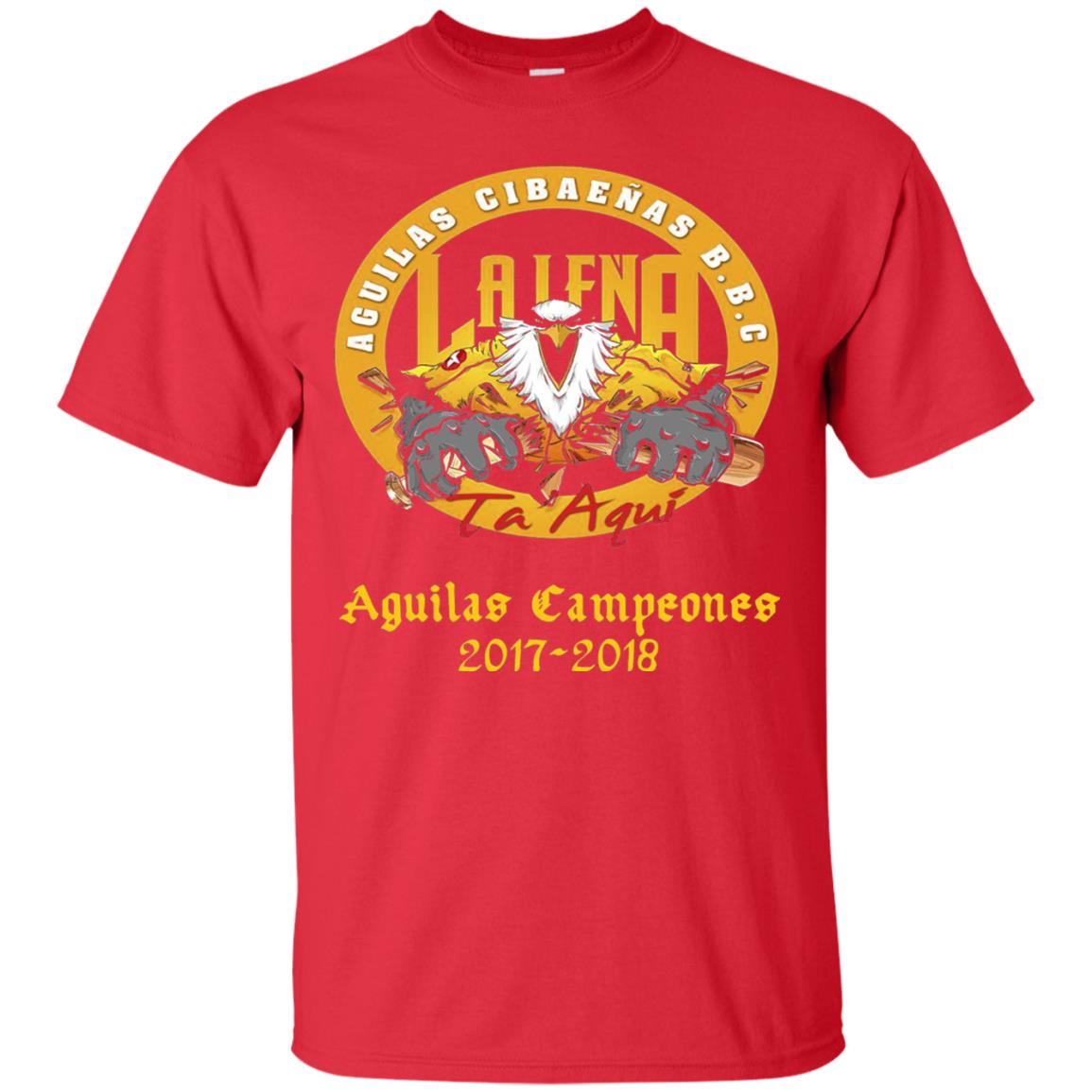 Baseball Lover T-shirt Aguilas Cibaenas Campeones 2017-2018 Red