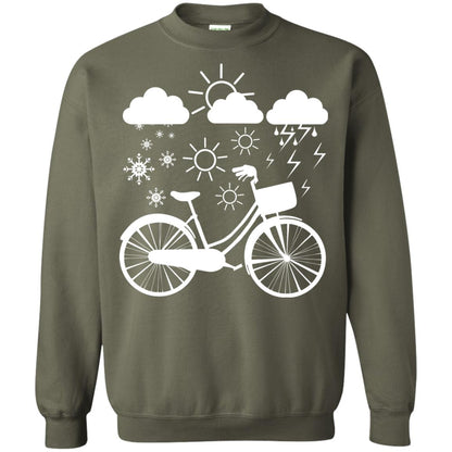 Bicycle All Weather Cyclist T-shirt For Bicycle Lover Military Green