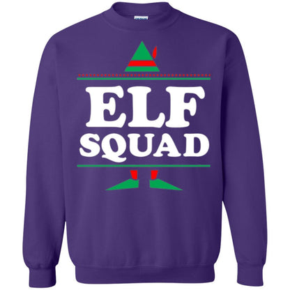 Christmas T-shirt Elf Squad Holiday Family Group Matching Purple