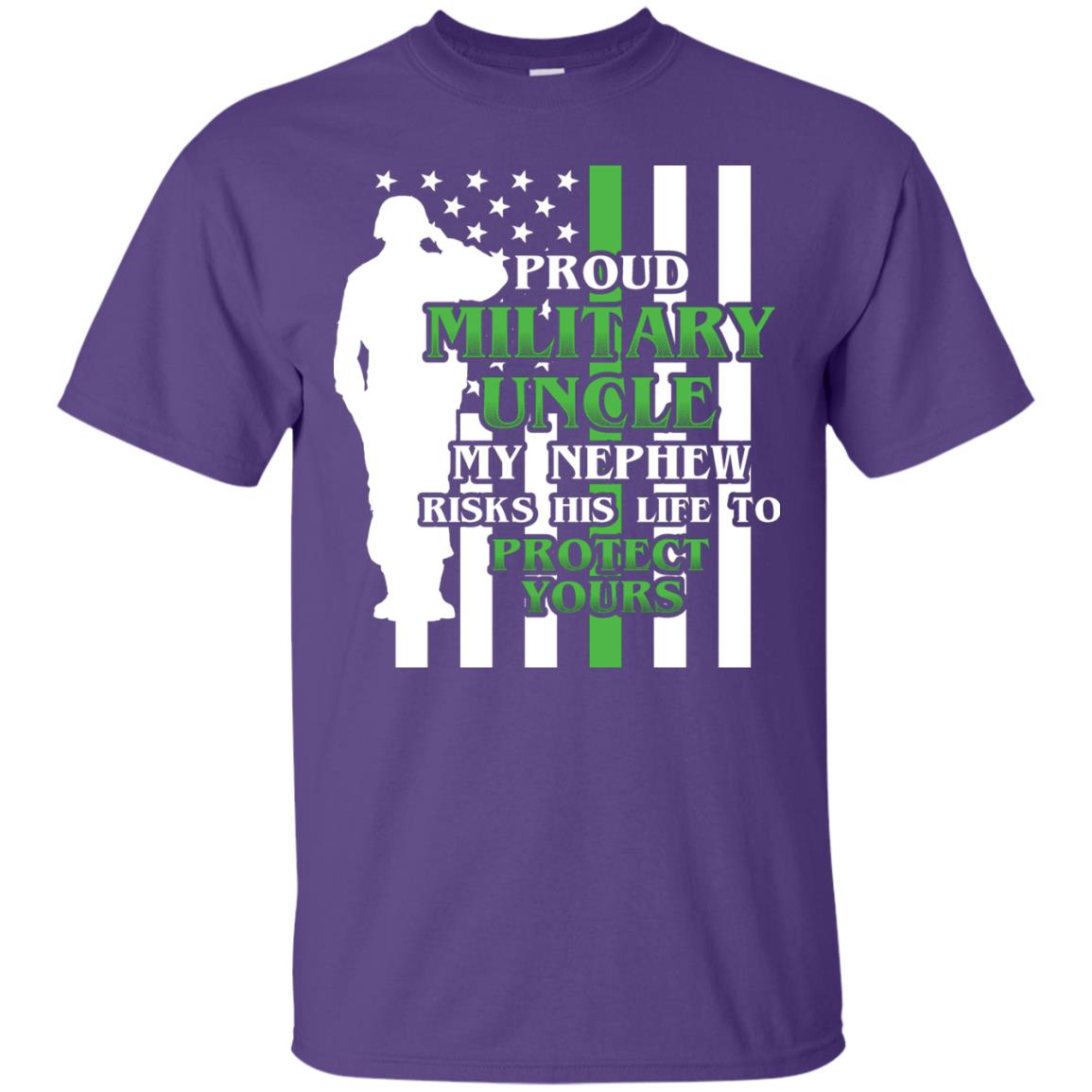 Uncle T-shirt My Nephew Ricks His Life To Purple