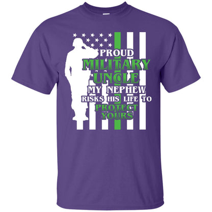 Uncle T-shirt My Nephew Ricks His Life To Purple