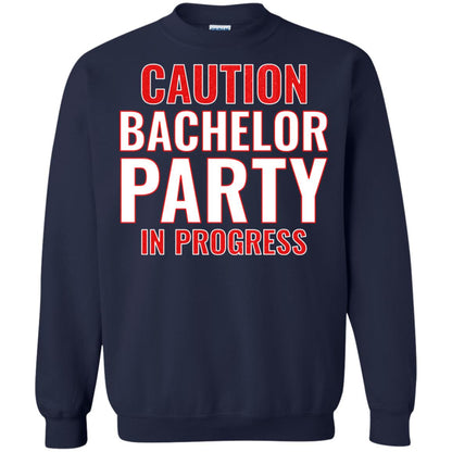 Funny Warning Caution Bachelor Party In Progress Navy