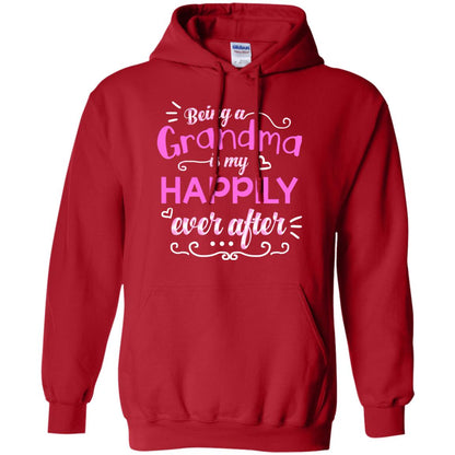 Being A Grandma Is My Happily Ever After Grandmom Shirt Red