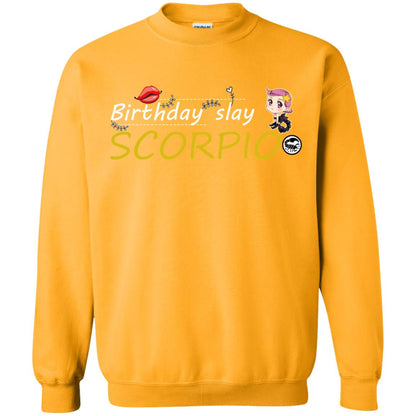 Cute Scorpio Girl Birthday Lip Slay T-shirt Gold