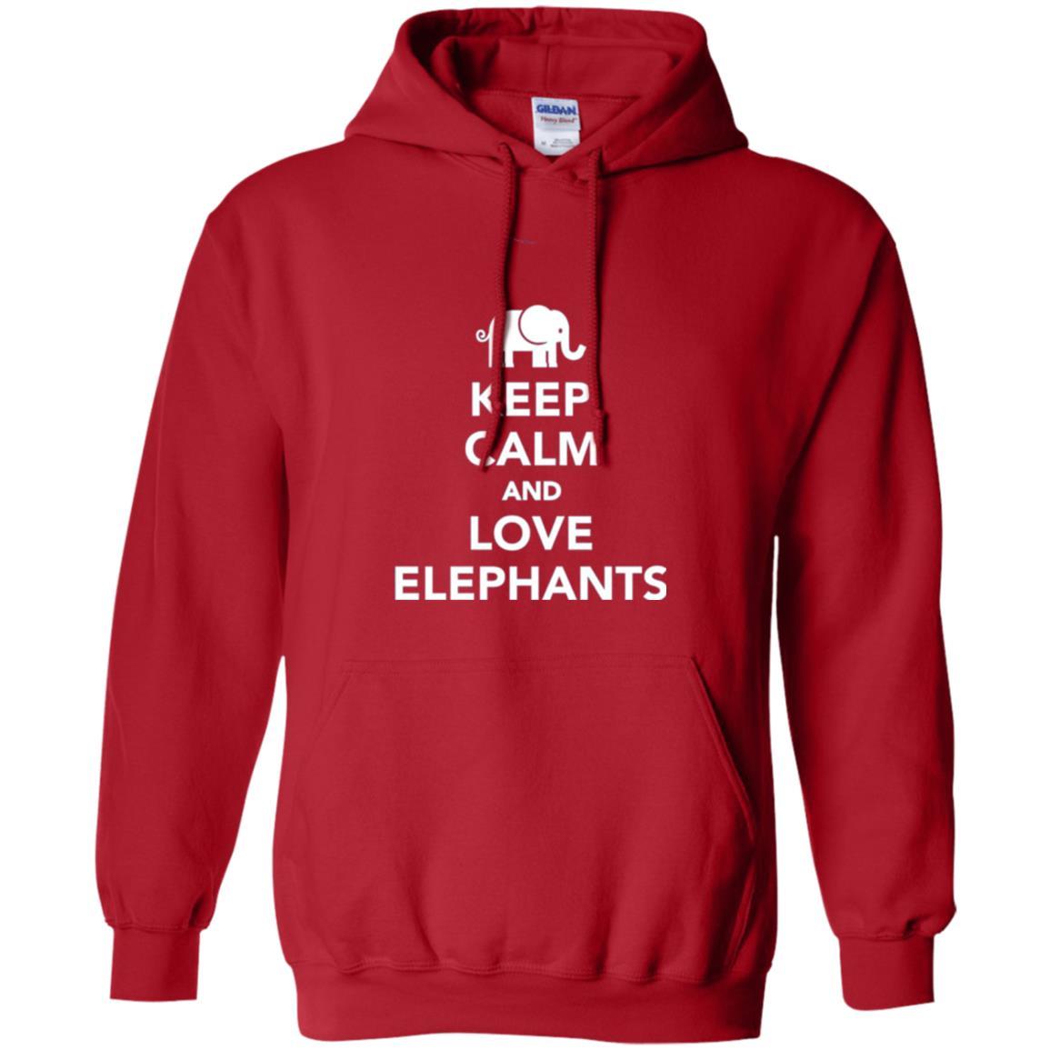 Elephant Lover T-shirt Keep Calm And Love Elephants T-shirt Red