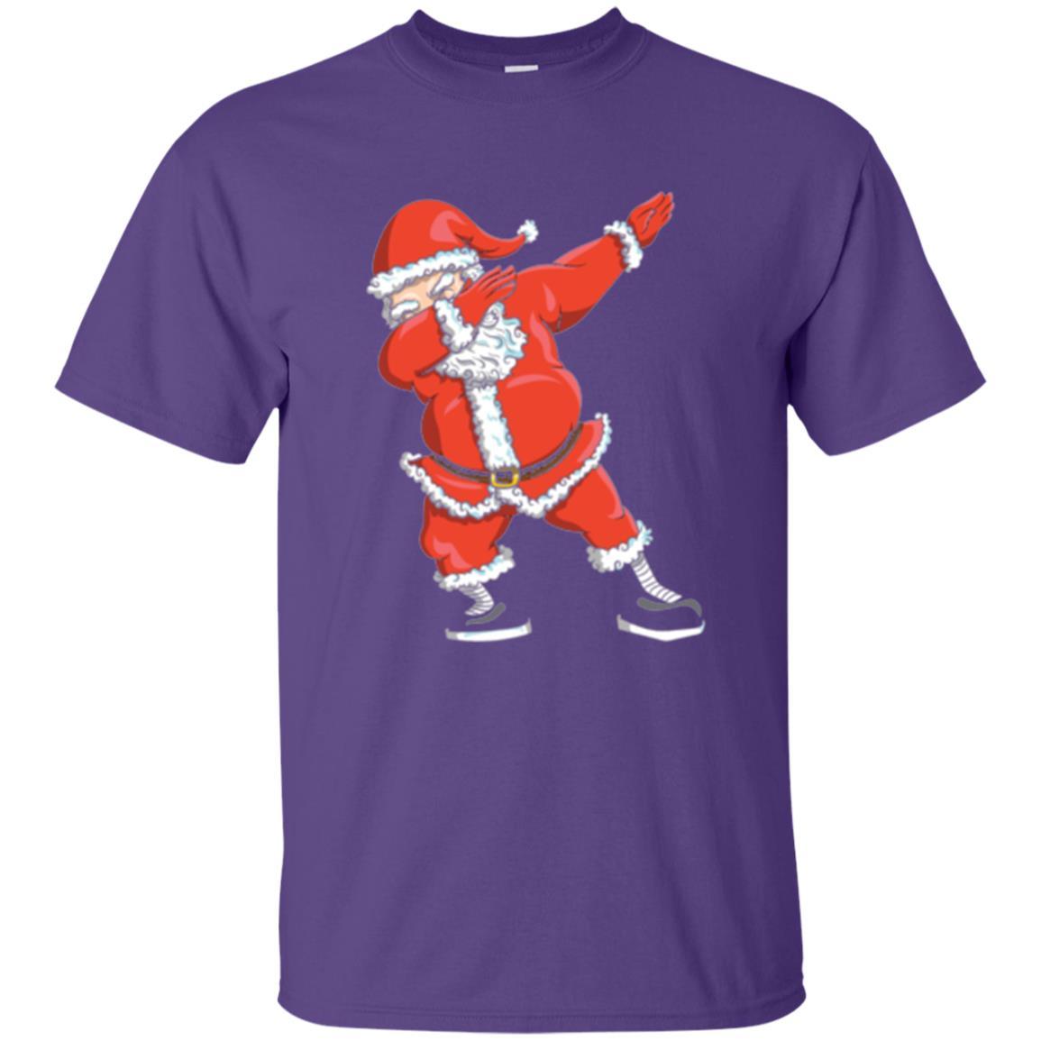 Christmas T-shirt Dabbing Santa Claus T-shirt Purple