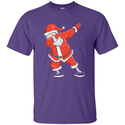 Christmas T-shirt Dabbing Santa Claus T-shirt Purple