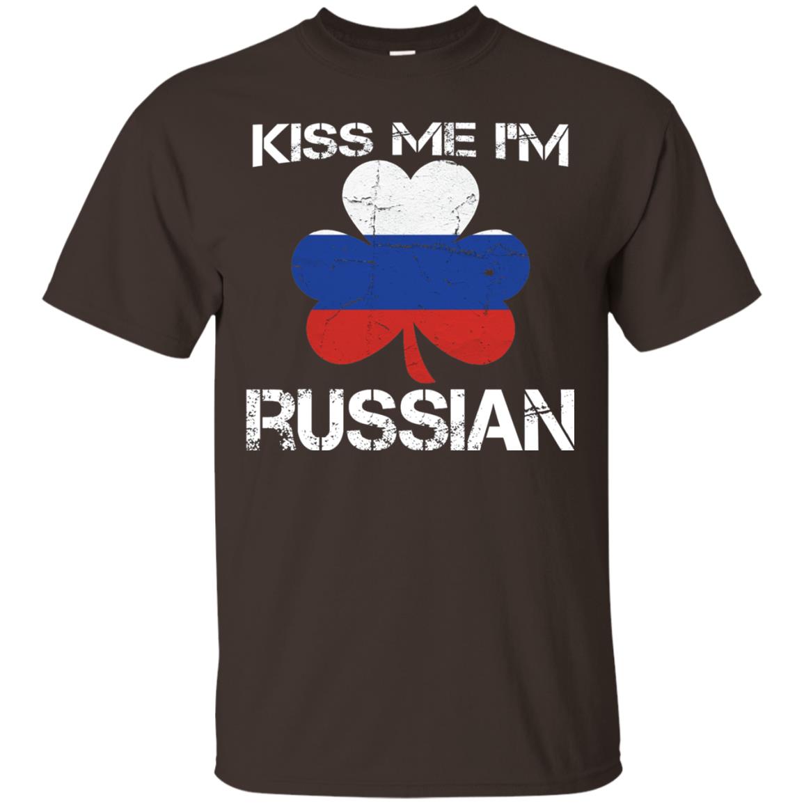Kiss Me Russian Distressed St. Patrick_s Day 2018 T-shirt Dark Chocolate