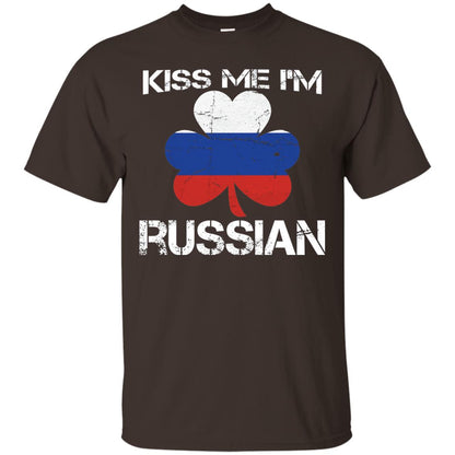 Kiss Me Russian Distressed St. Patrick_s Day 2018 T-shirt Dark Chocolate
