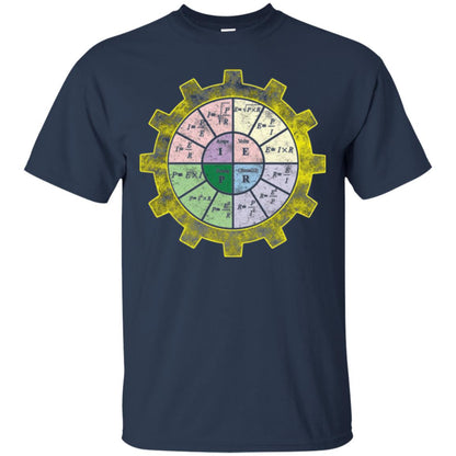 Ohms Law Shirt-ohms Law Diagram Electrical Engineer T-shirt Navy