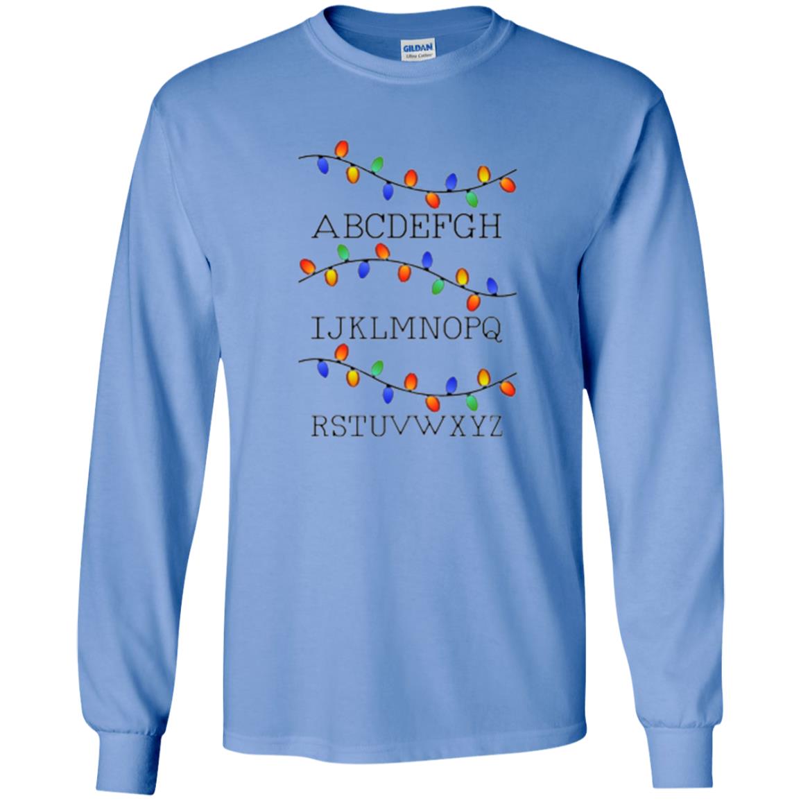 Christmas T-shirt Fairy Lights Carolina Blue