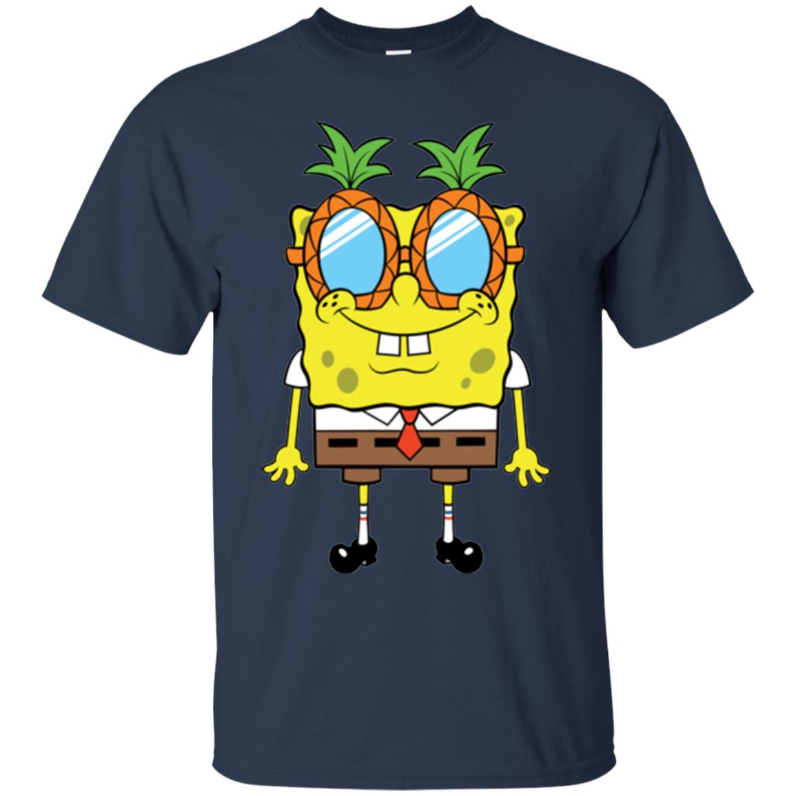 Nickelodeon Spongebob Squarepants Pineapple Glasses T-shirt Navy