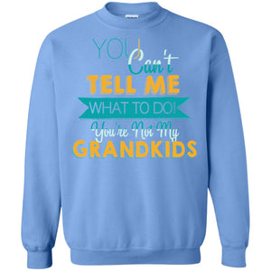 You Can't Tell Me What To Do You're Not My Grandkids Grandparents Gift TshirtG180 Gildan Crewneck Pullover Sweatshirt 8 oz.