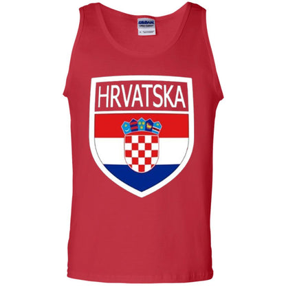 Croatia Shield T-shirt Hrvatska Patch Croatian Flag Badge Red