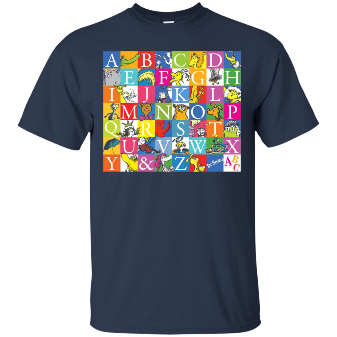 Dr. Seuss A To Z Gift Shirt For Funny Man Navy