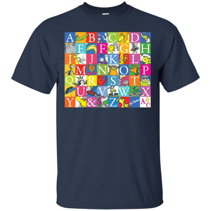 Dr. Seuss A To Z Gift Shirt For Funny Man Navy
