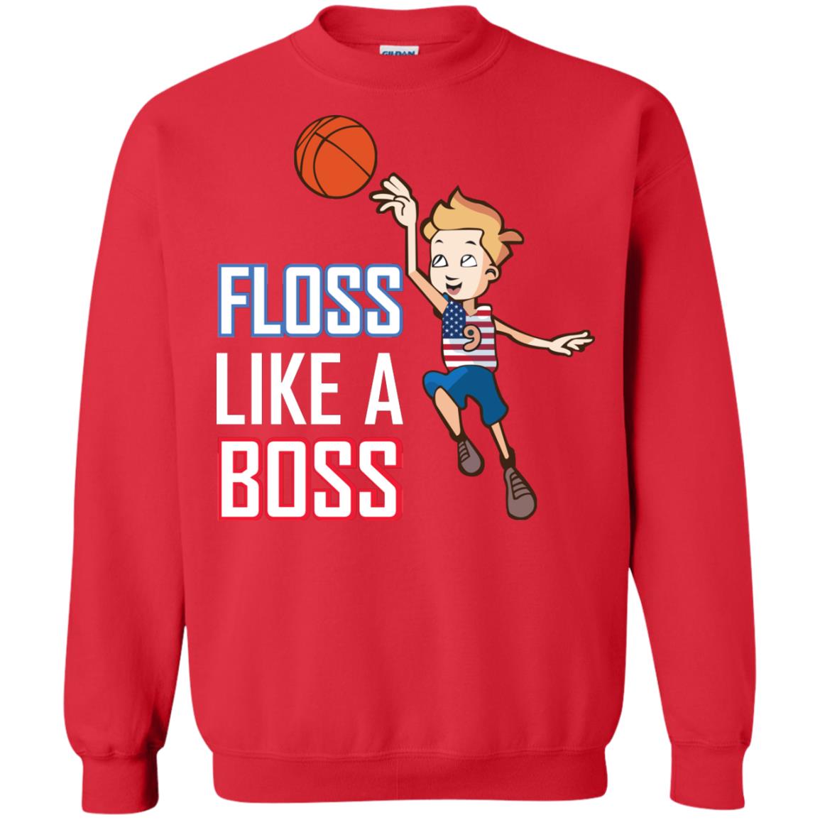 Floss Like A Boss Shirt For Basketball Players Red