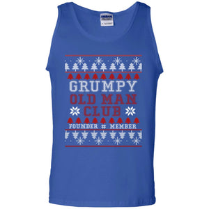 Grumpy Old Man Club Founder Member Ugly Christmas Idea ShirtG220 Gildan 100% Cotton Tank Top