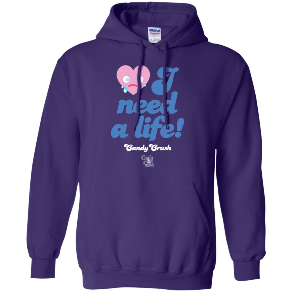 Gamer T-shirt I Need A Life T-shirt Purple