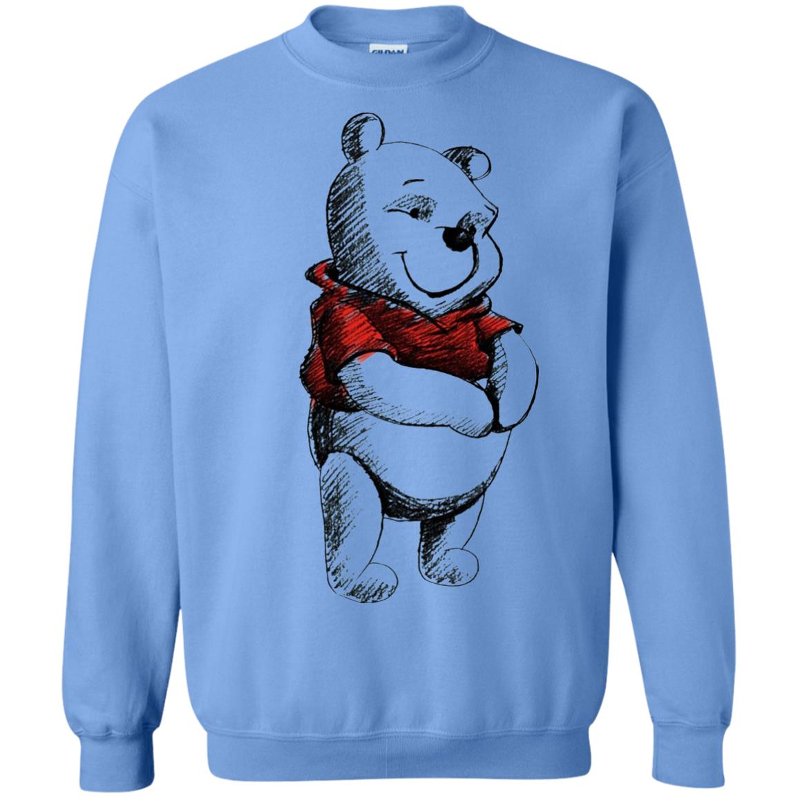 Sketch Of Winnie The Pooh Movie Lover T-shirt Carolina Blue