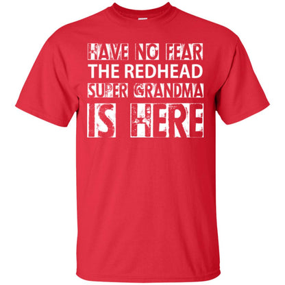 Nana T-shirt The Redhead Super Grandma Is Here Red