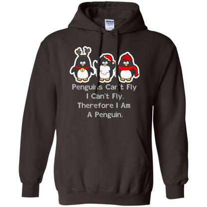 Penguin Lover T-shirt Penguins Can't Fly I Can't Fly Therefore I Am A Penguin Dark Chocolate