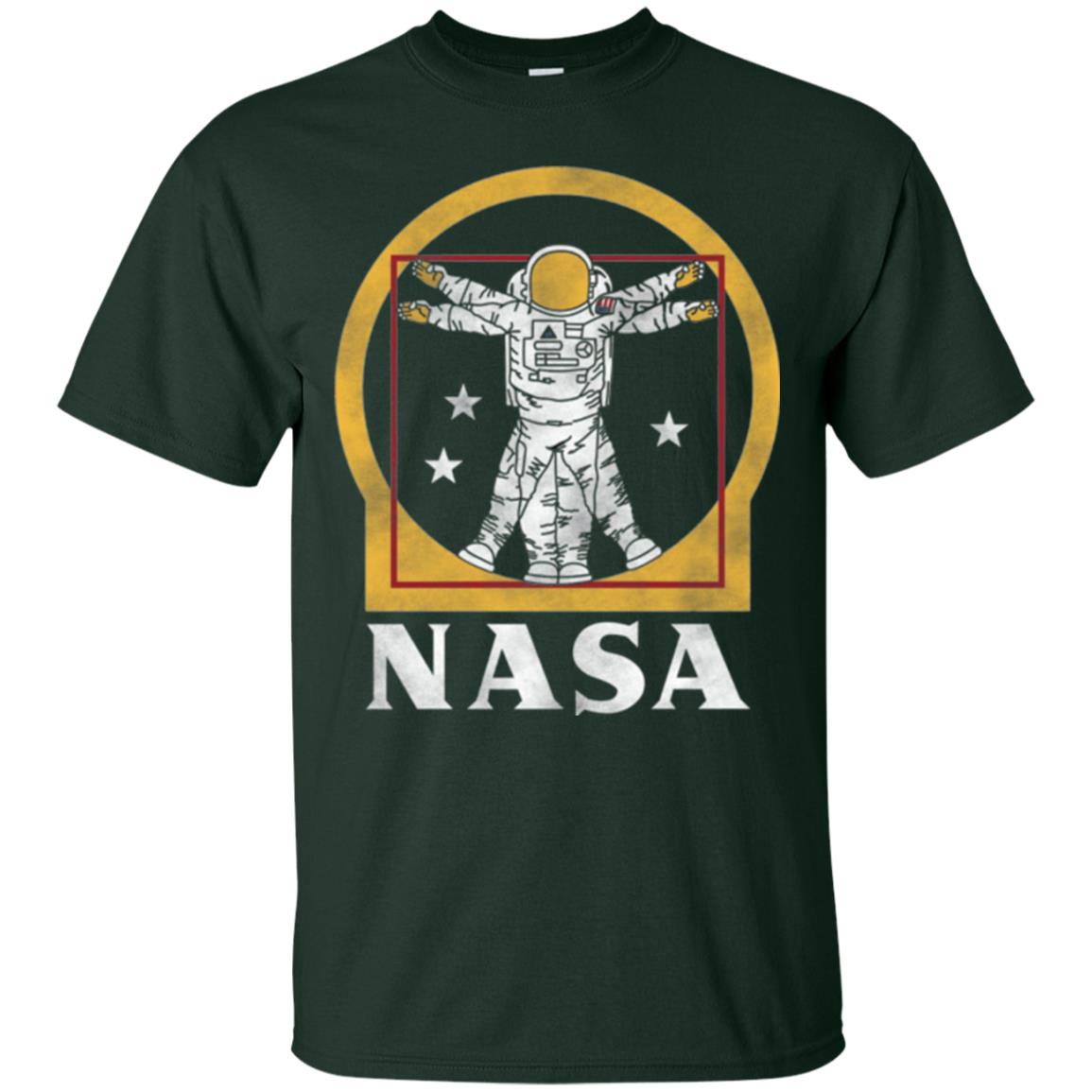 Vitruvian Astronaut T-shirt Forest Green