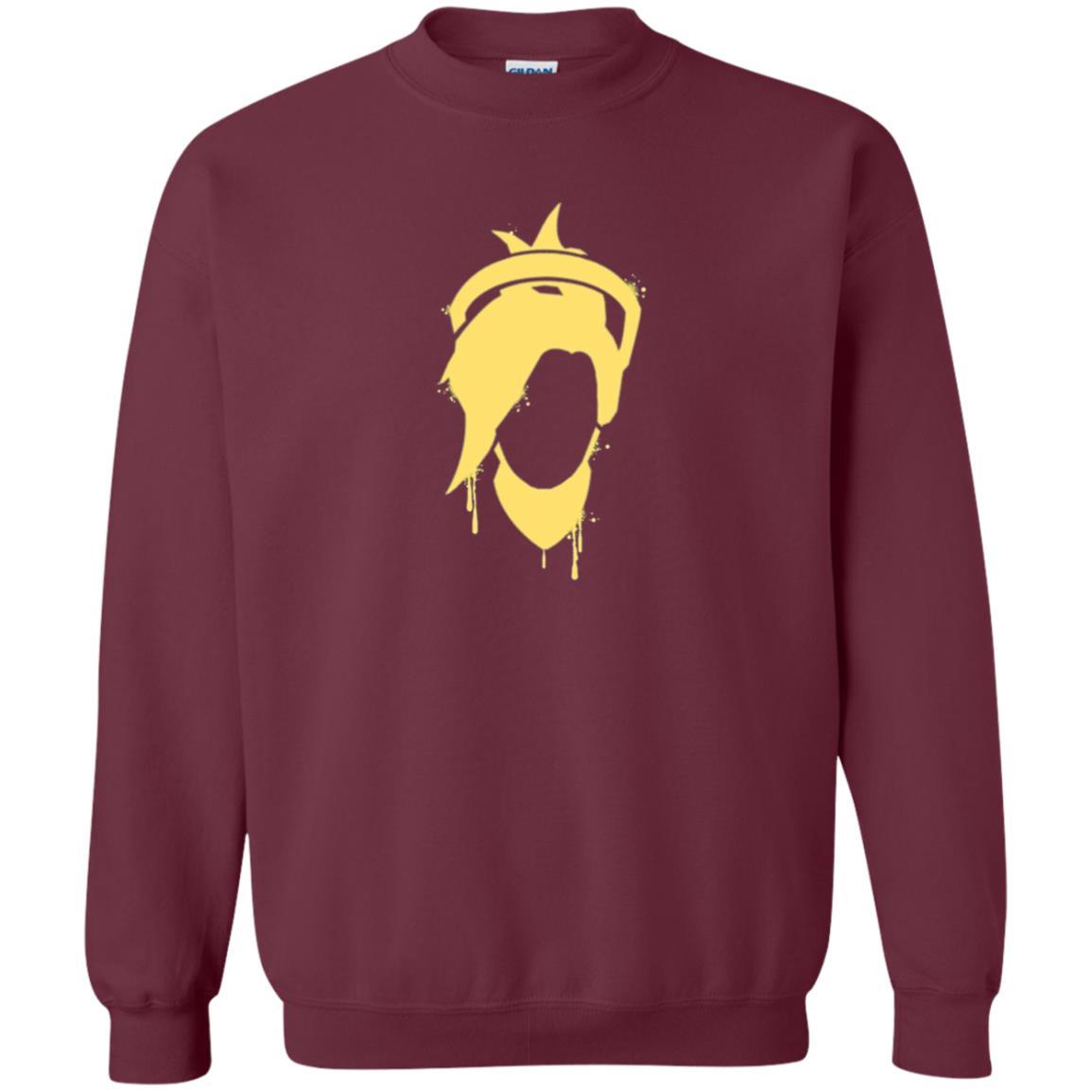 Overwatch Mercy Icon Spray T-Shirt Maroon