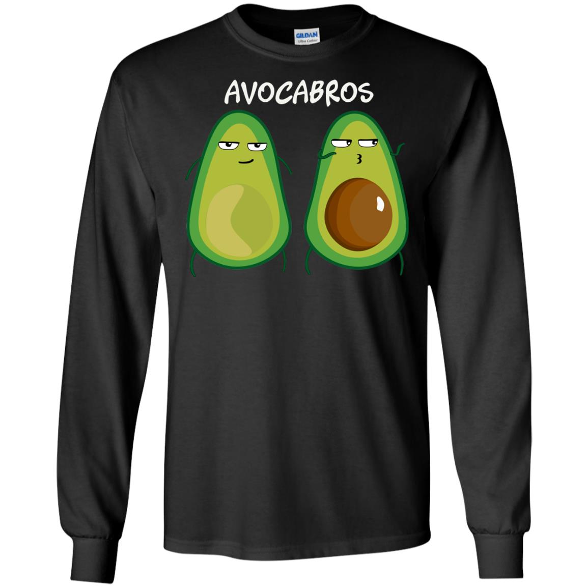 Funny Avocado T-shirt For Bros And VegansG240 Gildan LS Ultra Cotton T-Shirt