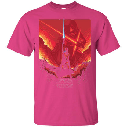 Film T-shirt Star Wars Last Jedi Rey Saber Reach Red Poster Heliconia