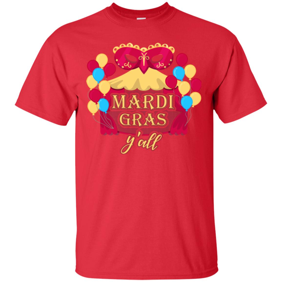 Mardi Gras T-shirt Y_all Red