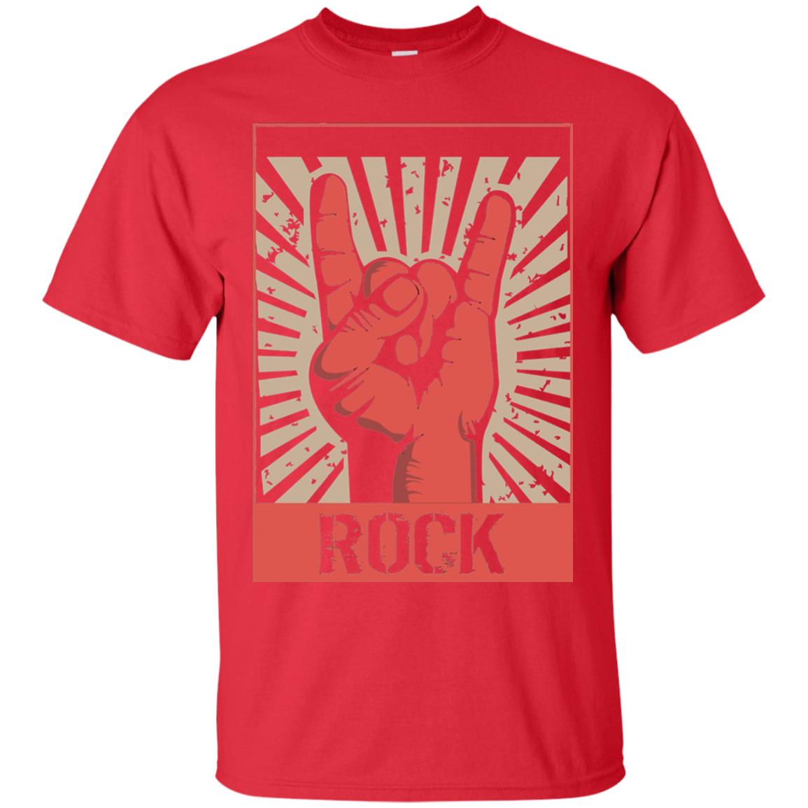 Vintage Rock Concert Band Poster 70s 80s Retro T-shirt Red