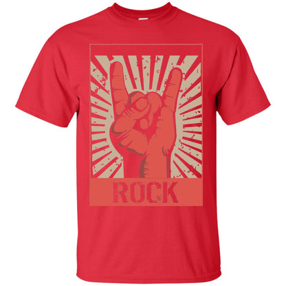 Vintage Rock Concert Band Poster 70s 80s Retro T-shirt Red