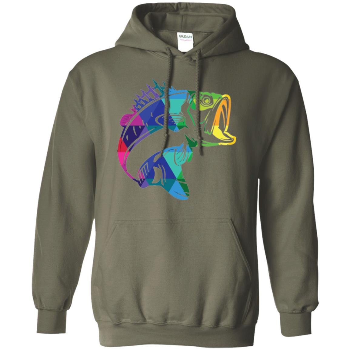 Fisherman T-shirt Fish For Bass Military Green
