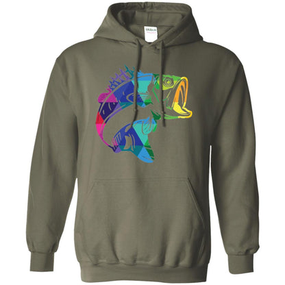Fisherman T-shirt Fish For Bass Military Green