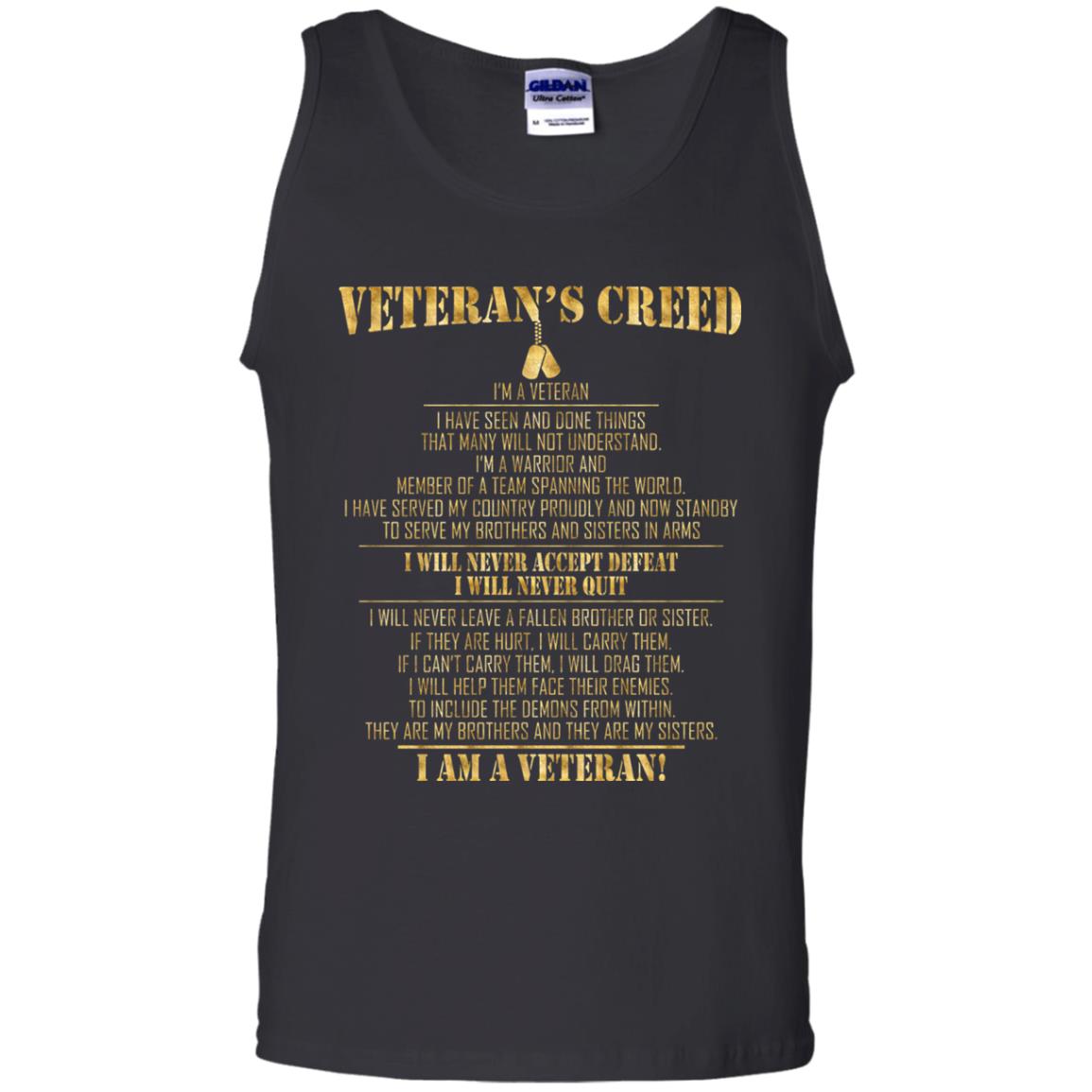 Veterans Creed Im A Veteran I Have Seen And Done Things That Many Will Not Understand Black