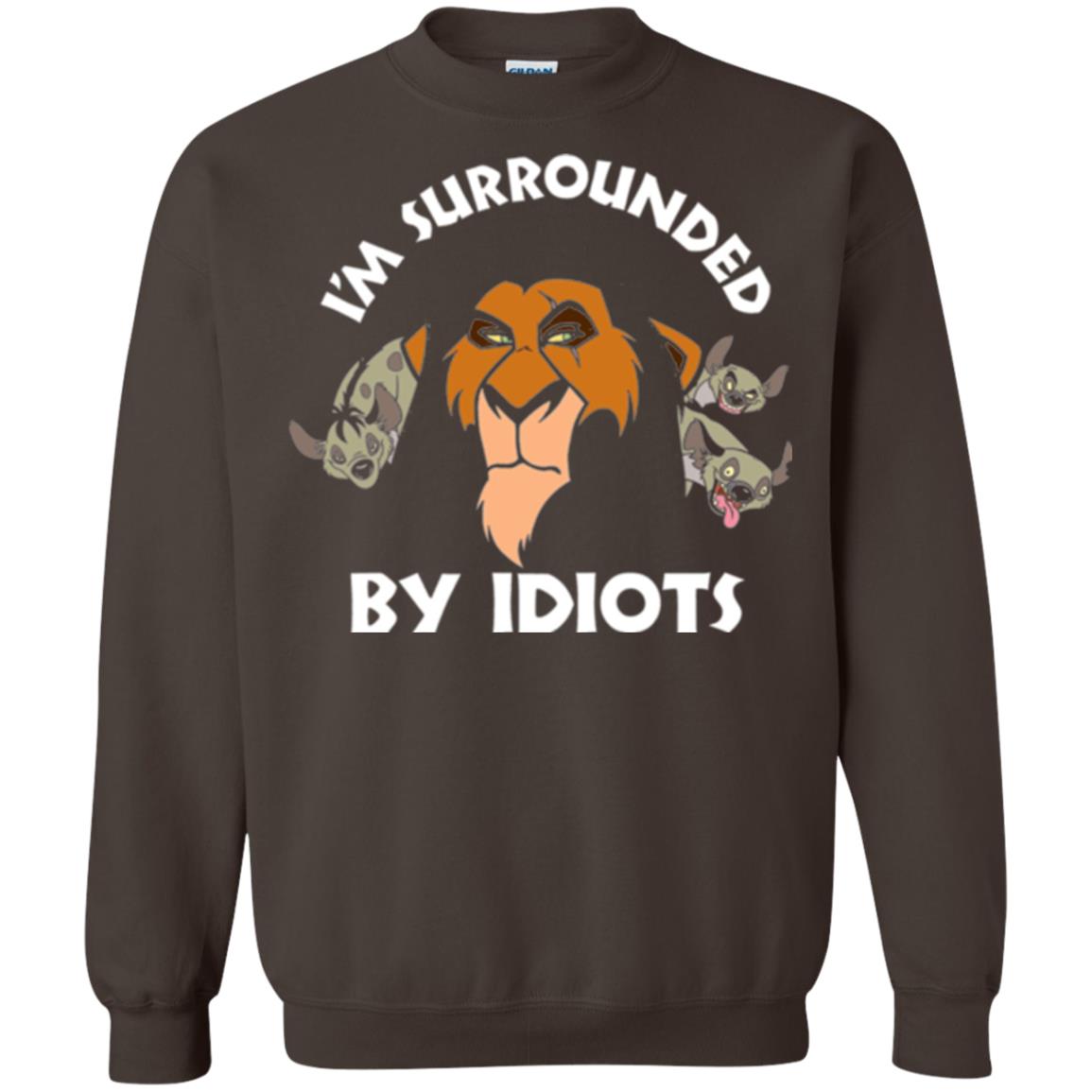 Disney Lion King T-shirt Scar Surrounded By Idiots Dark Chocolate