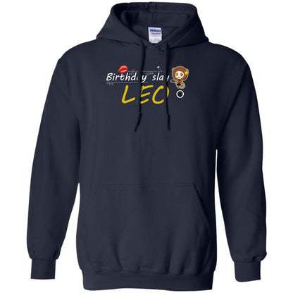Cute Leo Girl Birthday Lip Slay T-shirt Navy