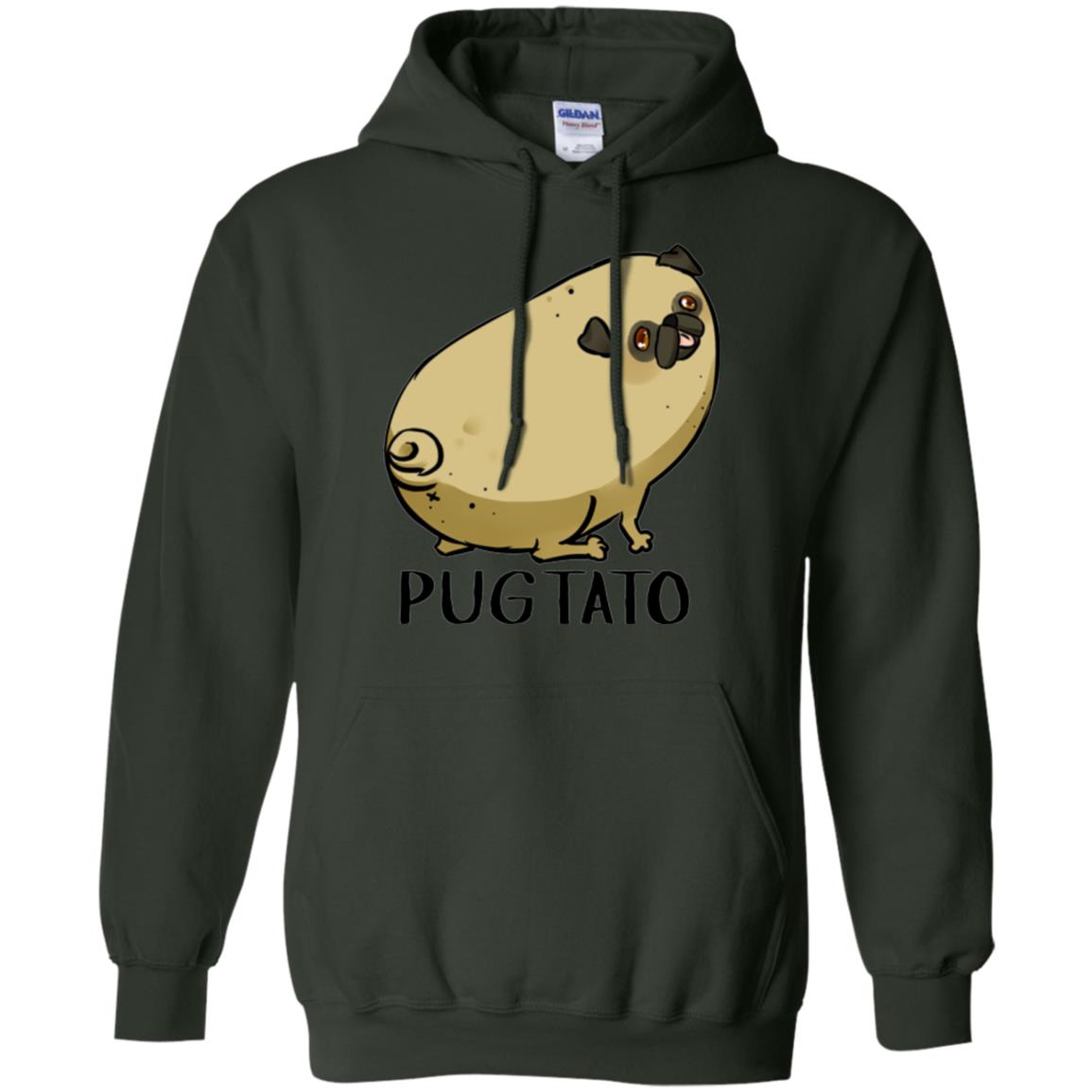 Dog Lovers T-shirt Pugtato Forest Green