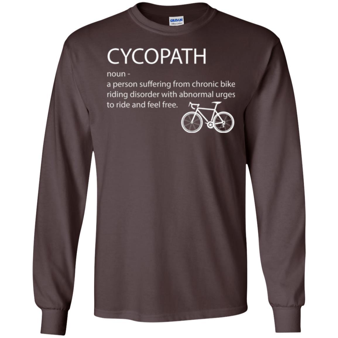 Biker T-shirt Cycopath Definition T-shirt Dark Chocolate