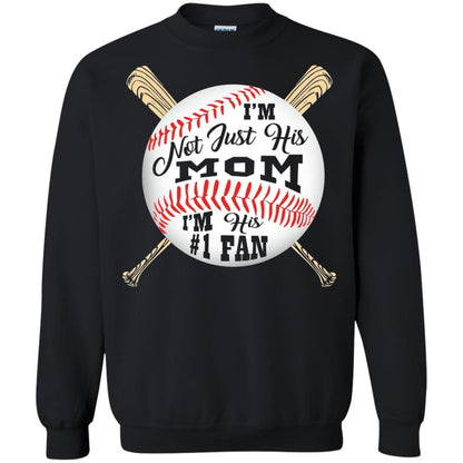 Baseball Mom Shirt Im Not Just His Mom Fan Black