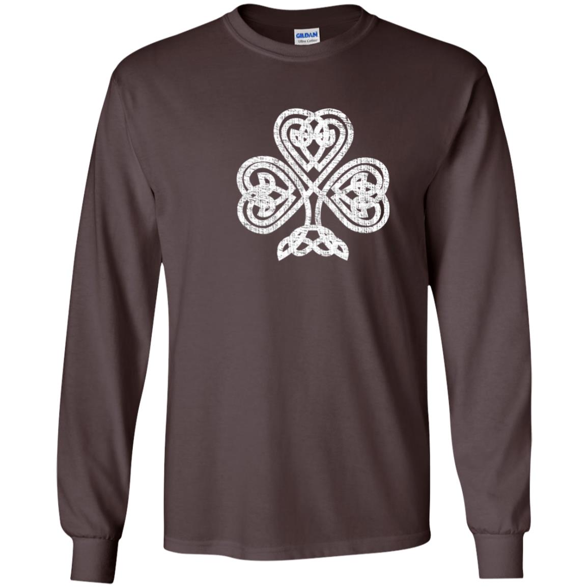 Irish Shamrock Knot Symbol St. Patrick_s Day T-shirt Dark Chocolate
