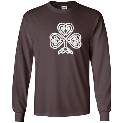 Irish Shamrock Knot Symbol St. Patrick_s Day T-shirt Dark Chocolate