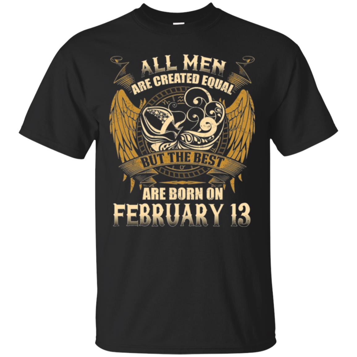 Aquarius T-shirt The Best Are Born On February 13 Black