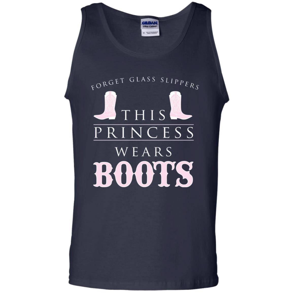 Forget Glass Slippers This Princess Wears Boots T-shirt Navy