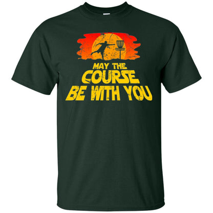 Disc Golf T-shirt May The Course Be With You Forest Green