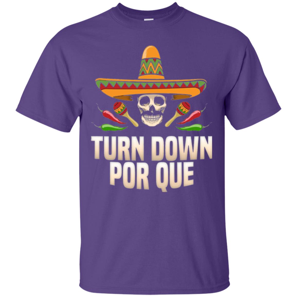 Turn Down Por Que Skull Pirate T-shirt Purple