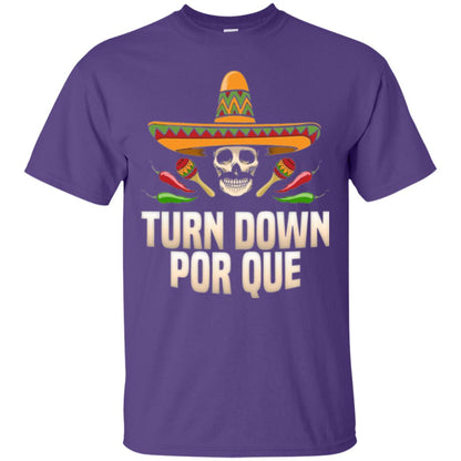 Turn Down Por Que Skull Pirate T-shirt Purple