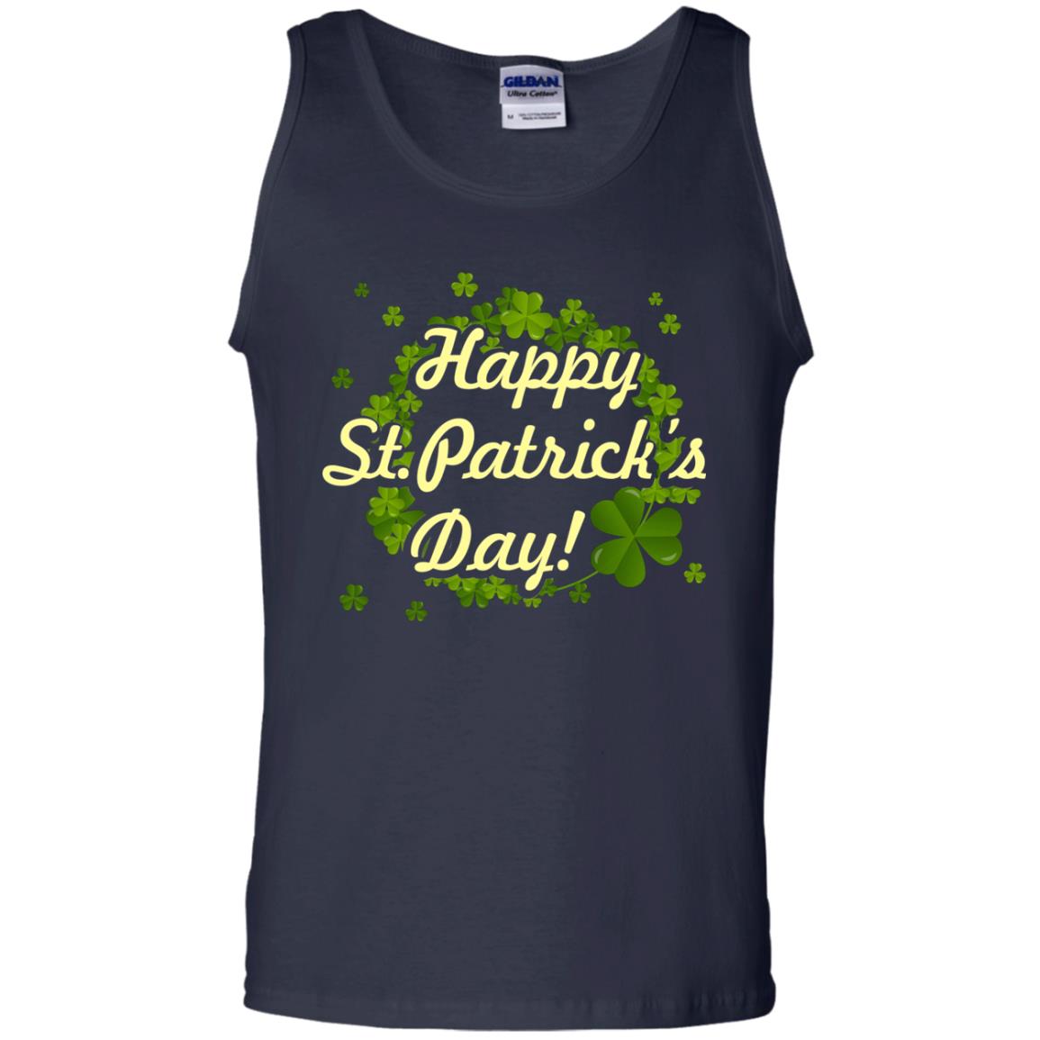 Happy St.patricks Day Shamrocks T-shirt Navy