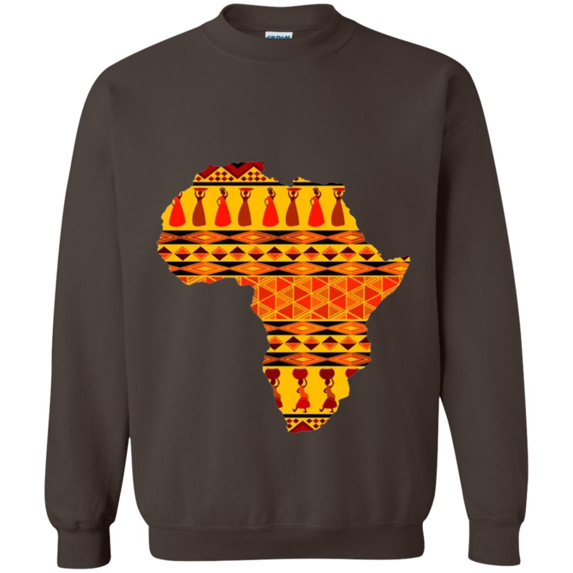 African Pride Ankara Tribal Pattern T-shirt Dark Chocolate